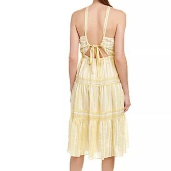 Rebecca Taylor yellow striped halter dress 0 - Picture 3 of 4